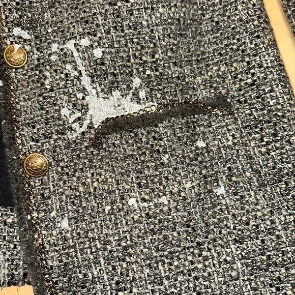 Like New R13 Paint Splatter tweed blazer/jacket, L,  PG1456 - Picture 9 of 16